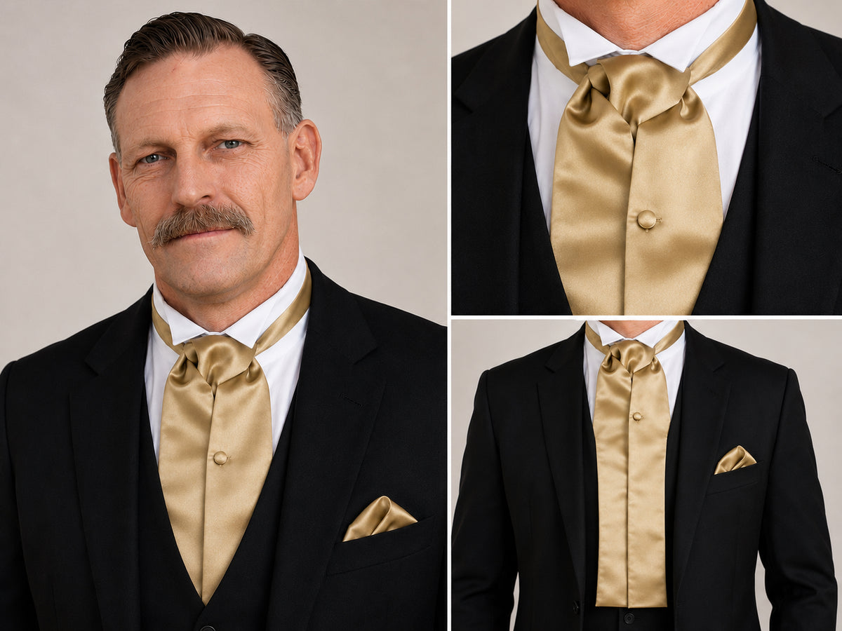 Formal Antique Gold Cravat – Limited Availability