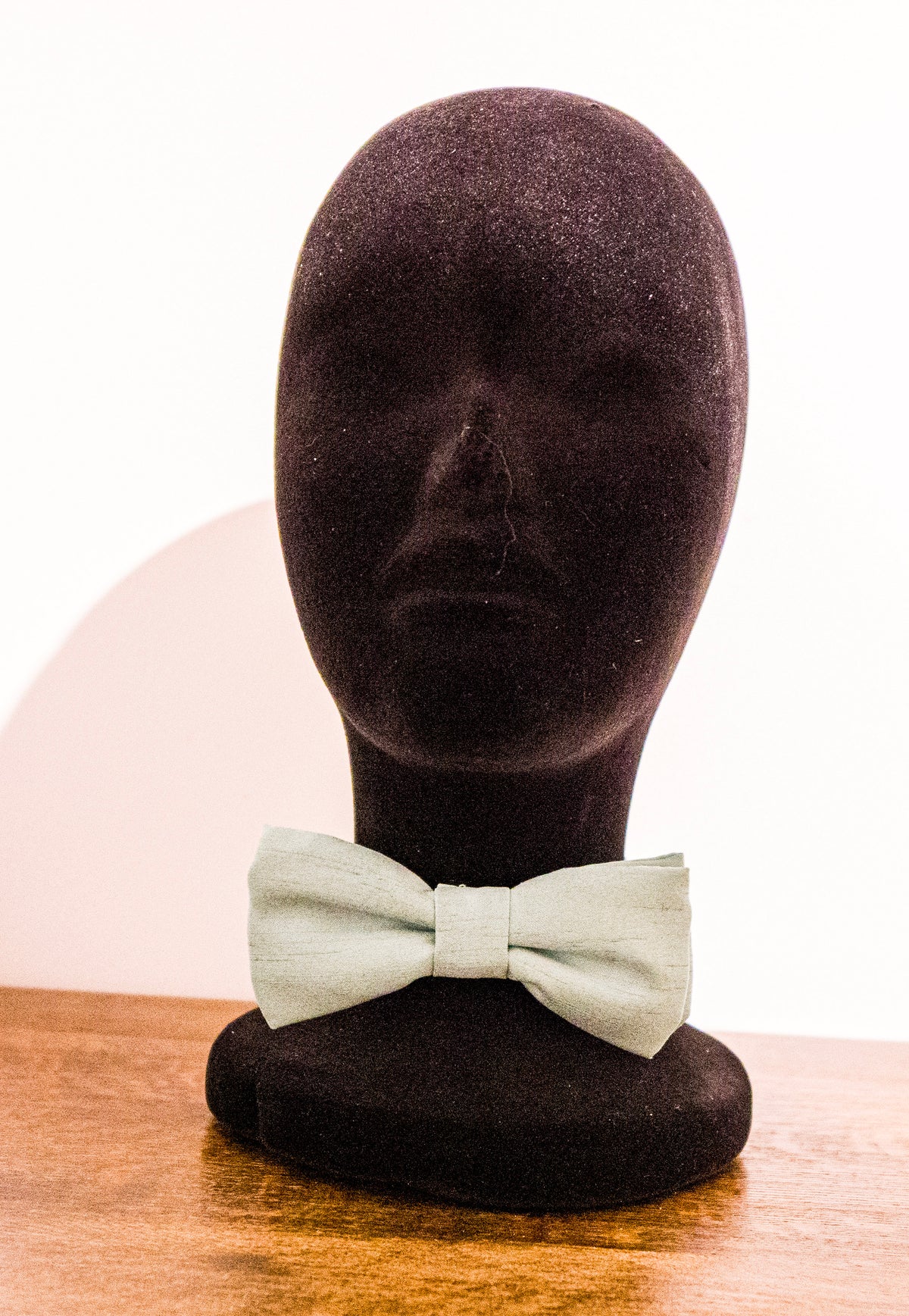 Mint Green Shantung Silk Bow Tie