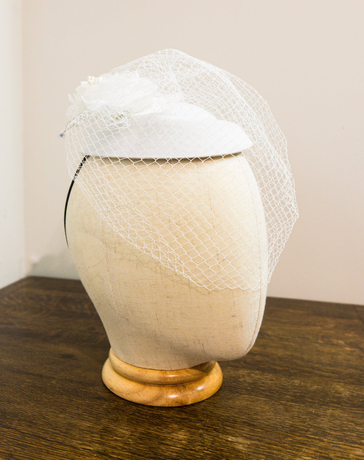 Ice White Fascinator