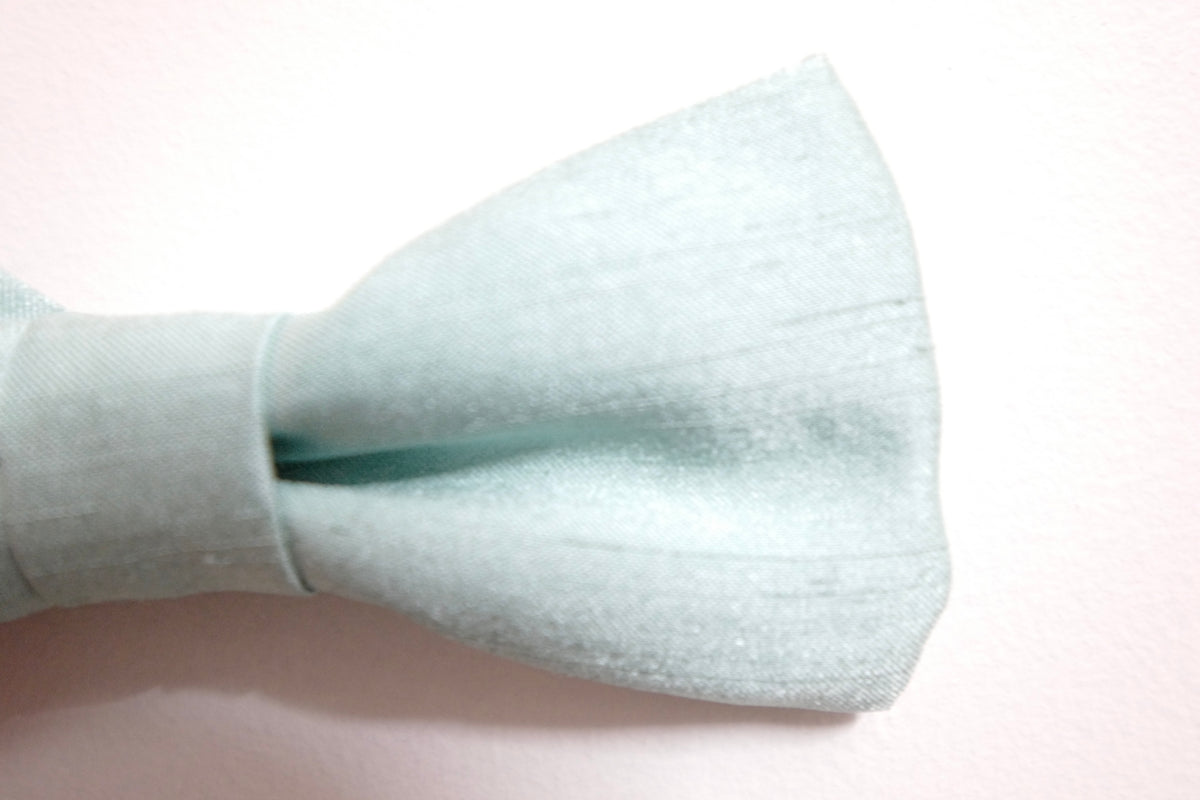 Mint Green Shantung Silk Bow Tie