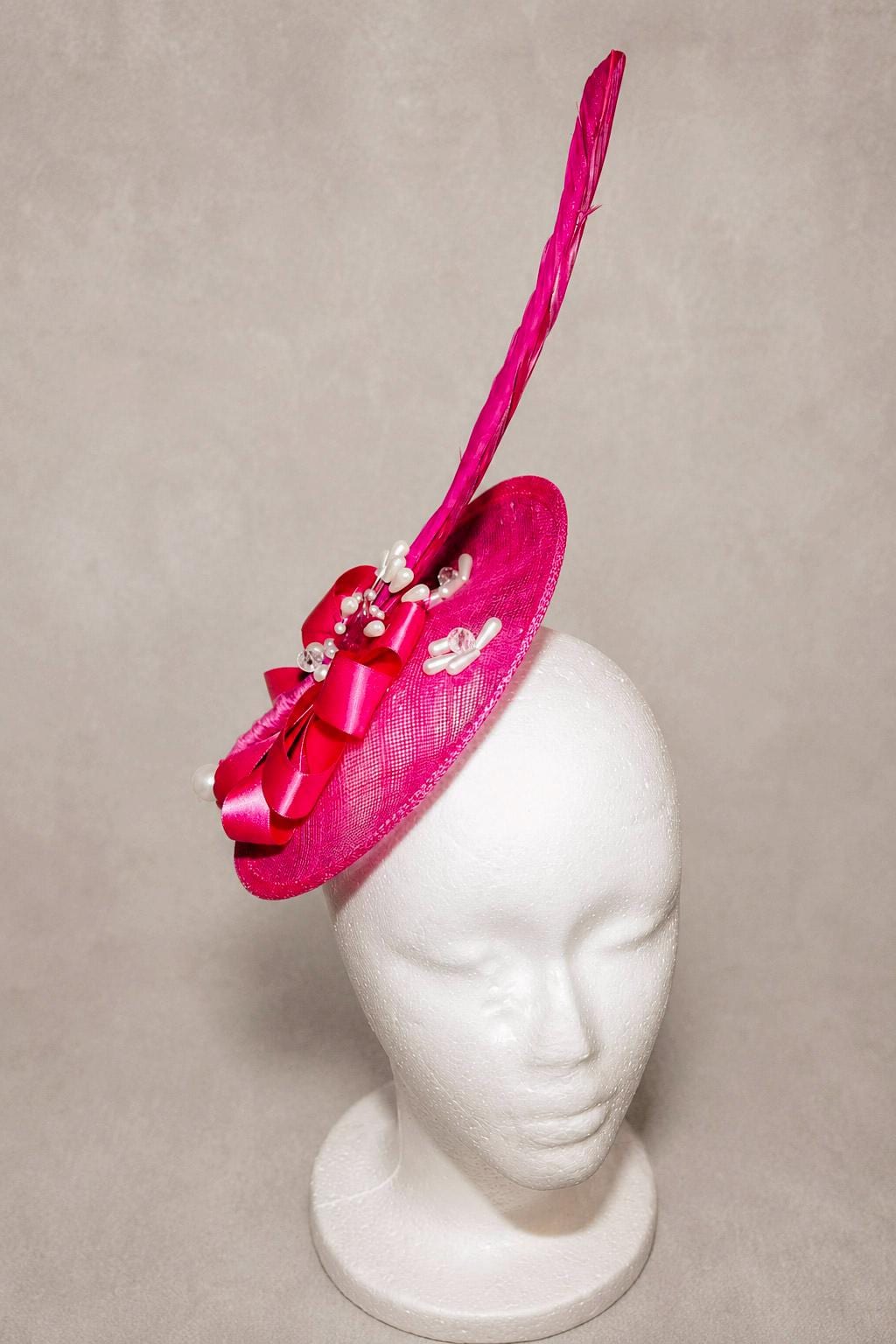 Fuchsia Flight Fascinator __etsy:8607042448