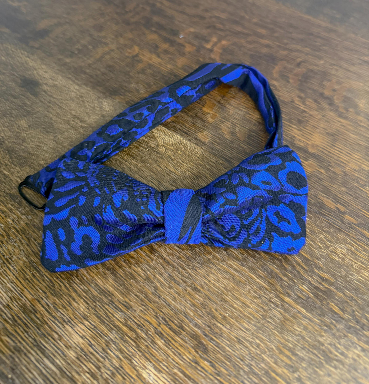 River Bow - Royle Blue & Black Patterned Bowtie